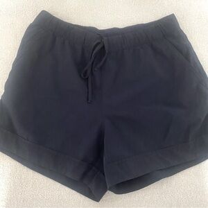 ATHLETA Women’s Shorts Small with Pockets Navy Drawstring Soft Comfortable